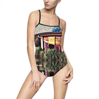 Women's One-piece Swimsuit (AOP) / Reflections on my Window