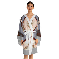 Long Sleeve Kimono Robe (AOP) / Sunset by the Sea