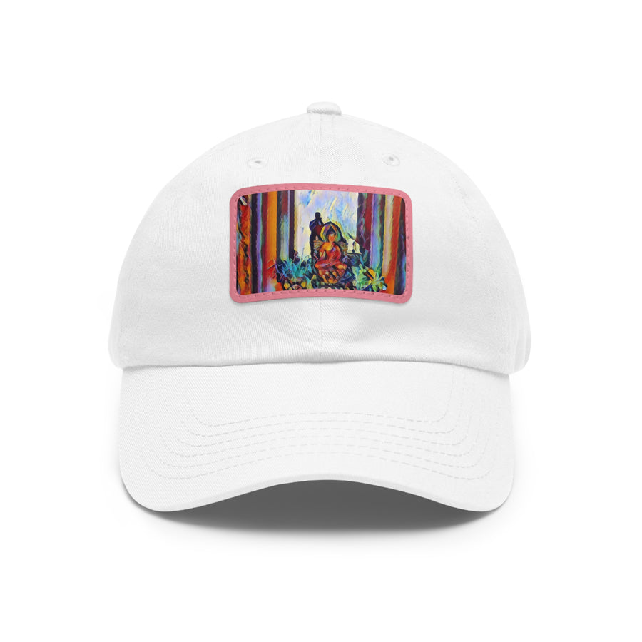 Dad Hat with Leather Patch (Rectangle)