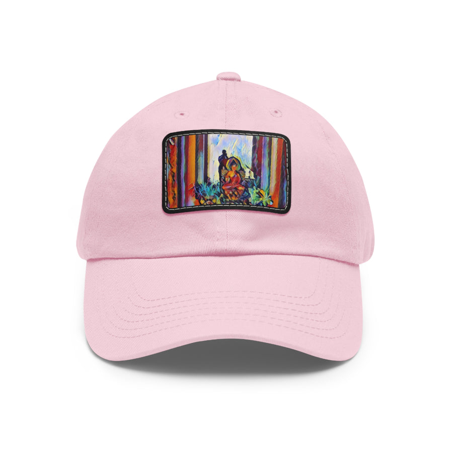 Dad Hat with Leather Patch (Rectangle)