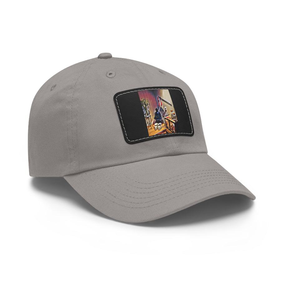 Dad Hat with Leather Patch (Rectangle)