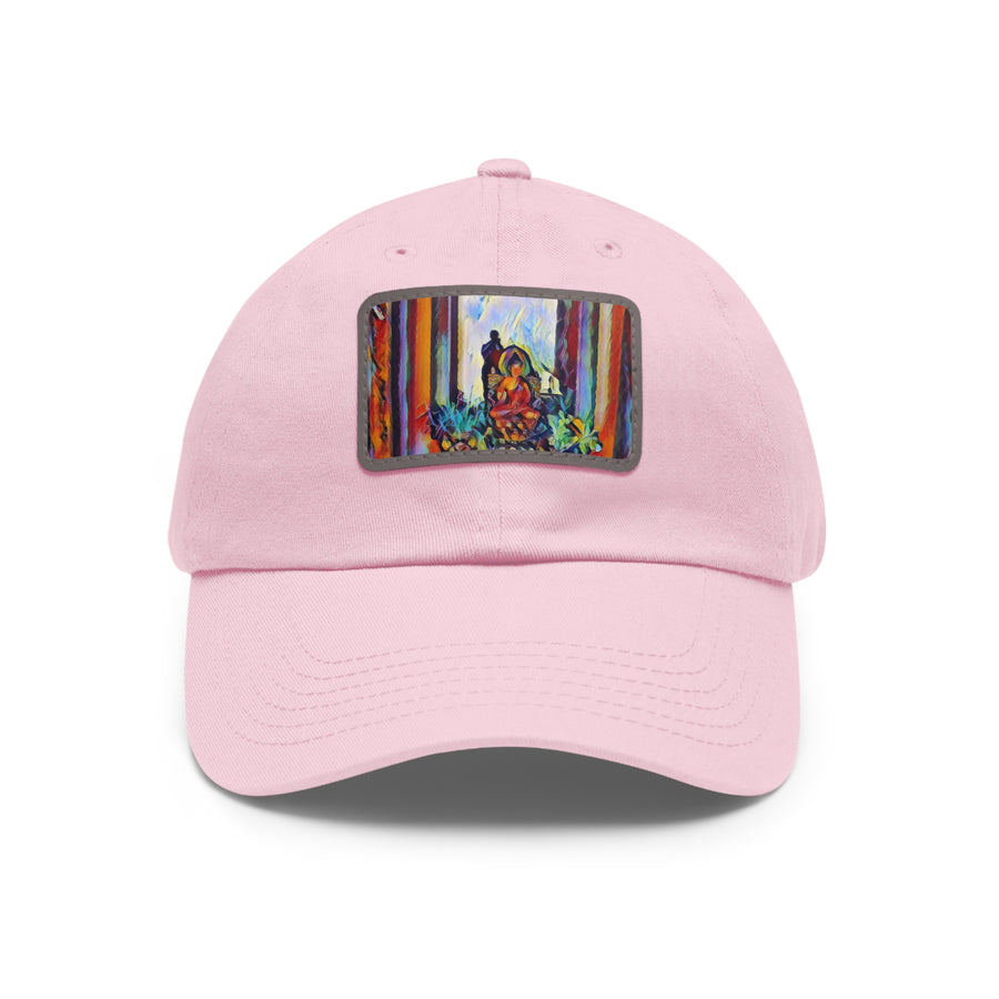 Dad Hat with Leather Patch (Rectangle)