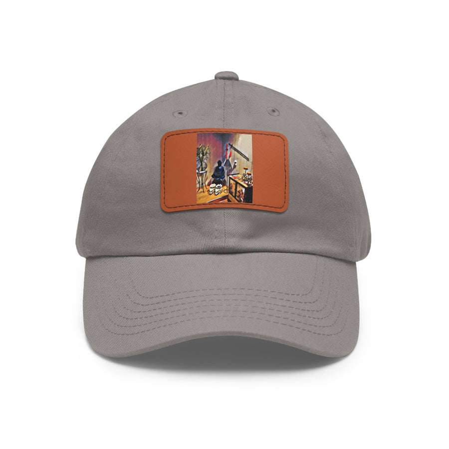 Dad Hat with Leather Patch (Rectangle)