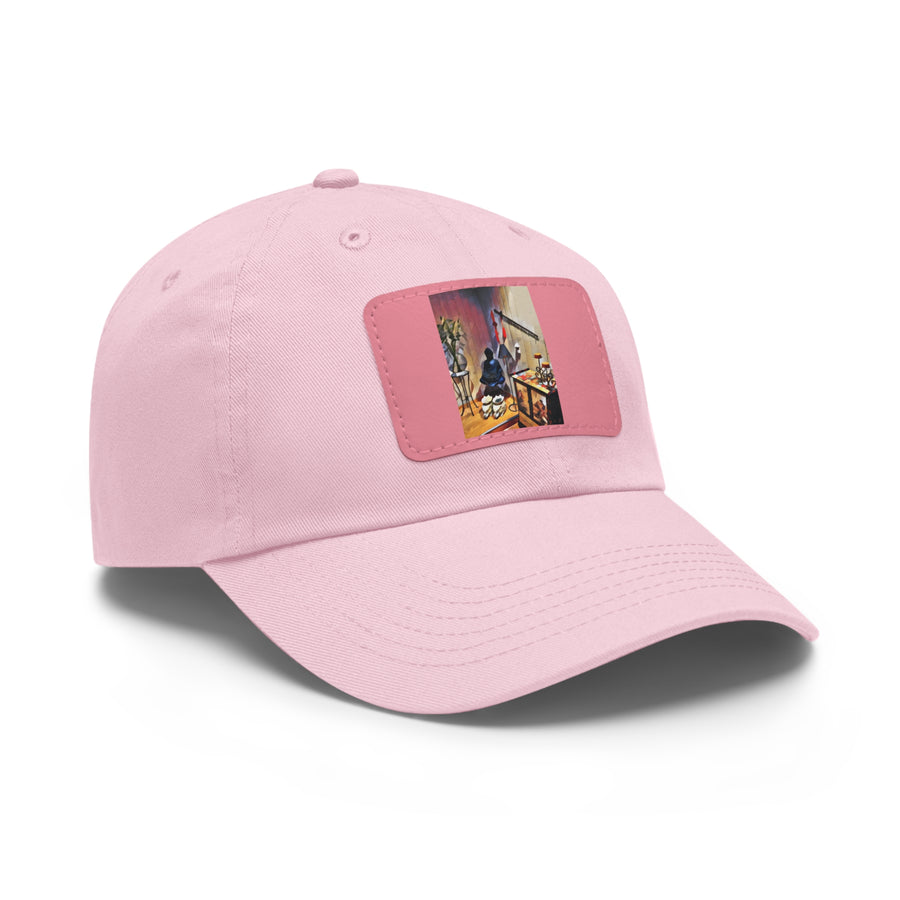 Dad Hat with Leather Patch (Rectangle)