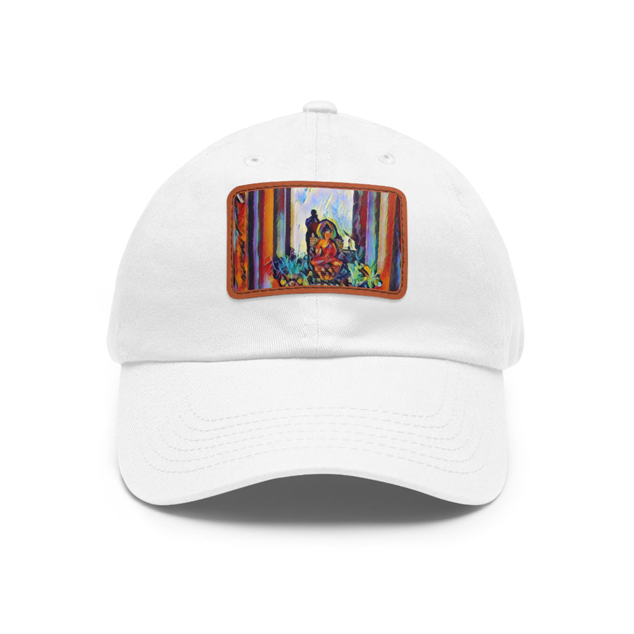 Dad Hat with Leather Patch (Rectangle)