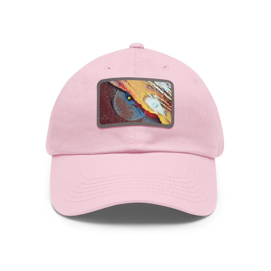 Dad Hat with Leather Patch (Rectangle)