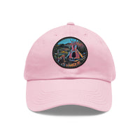 Dad Hat with Leather Patch (Round)