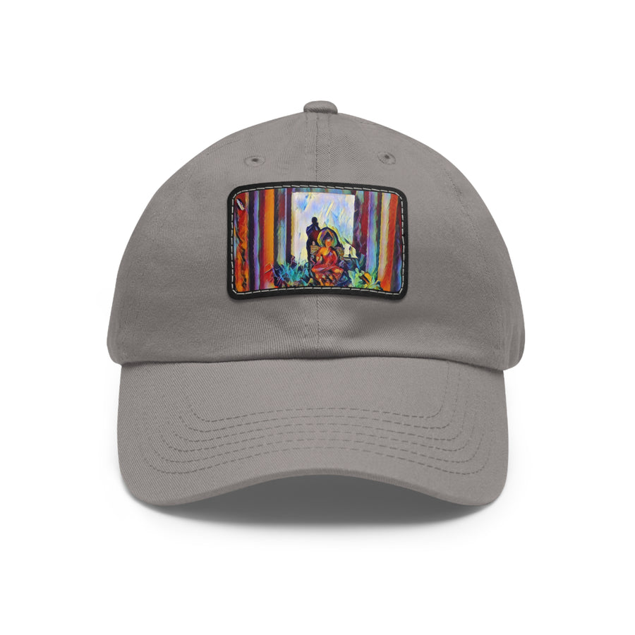 Dad Hat with Leather Patch (Rectangle)