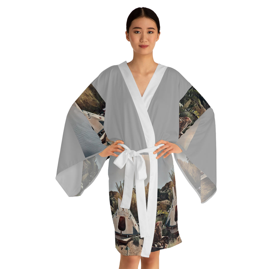 Long Sleeve Kimono Robe (AOP) / Great Spirit Abode