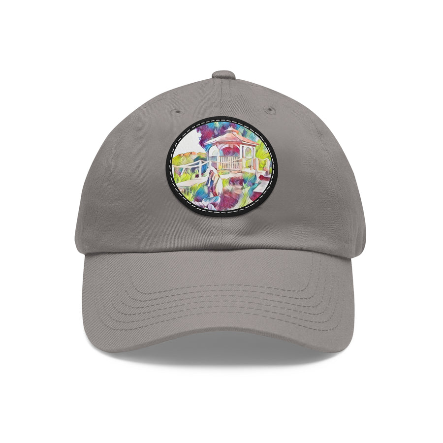 Dad Hat with Leather Patch (Round)