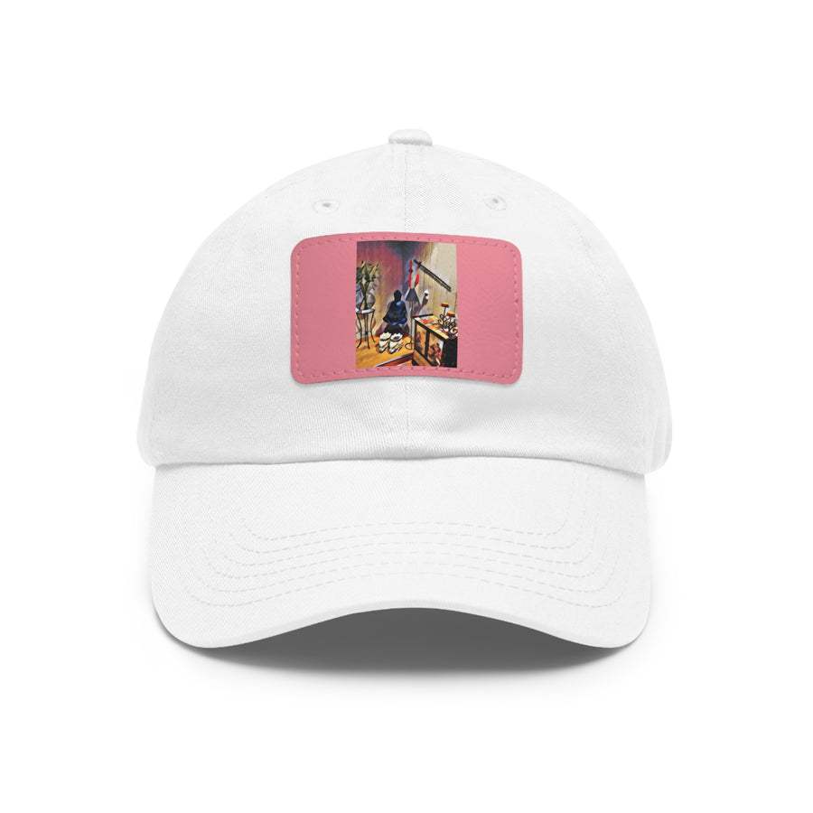 Dad Hat with Leather Patch (Rectangle)