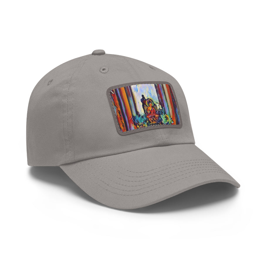 Dad Hat with Leather Patch (Rectangle)