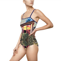 Women's One-piece Swimsuit (AOP) / Reflections on my Window