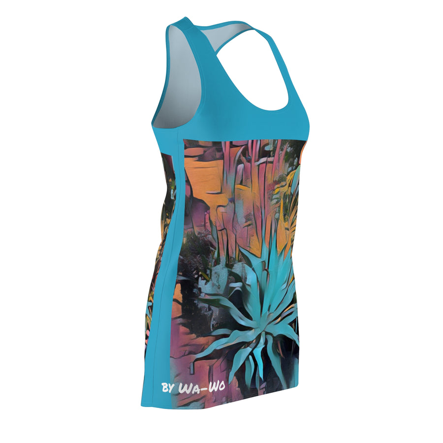 Women's Cut & Sew Racerback Dress (AOP) / Thirsty Succulents