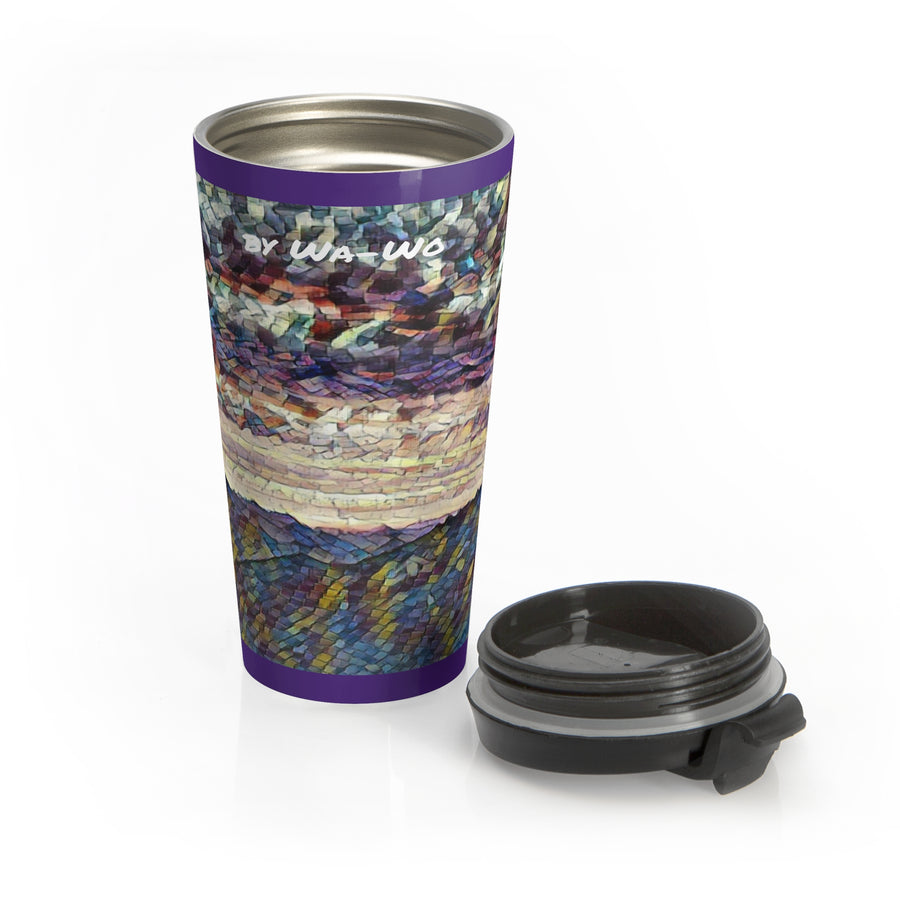 Stainless Steel Travel Mug /Cloudy Clouds