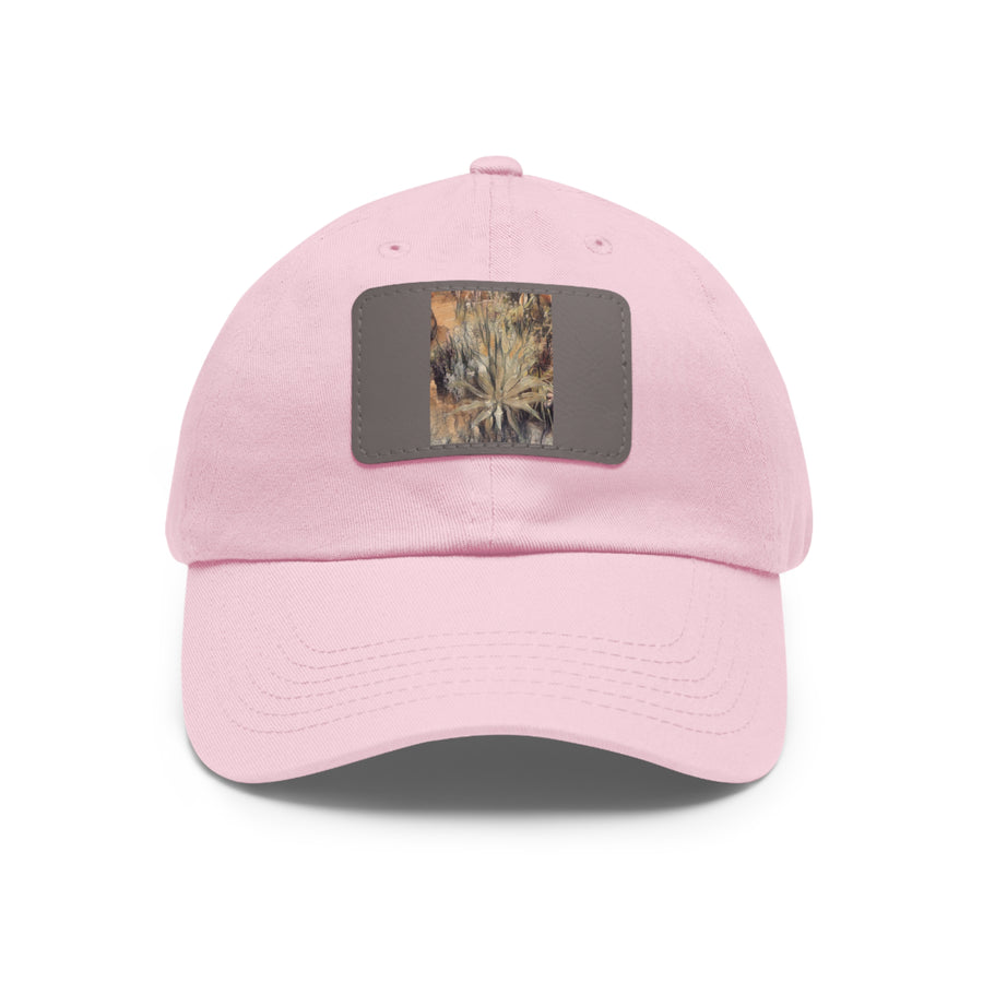 Dad Hat with Leather Patch (Rectangle)