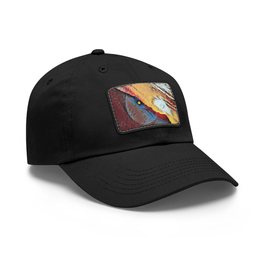 Dad Hat with Leather Patch (Rectangle)