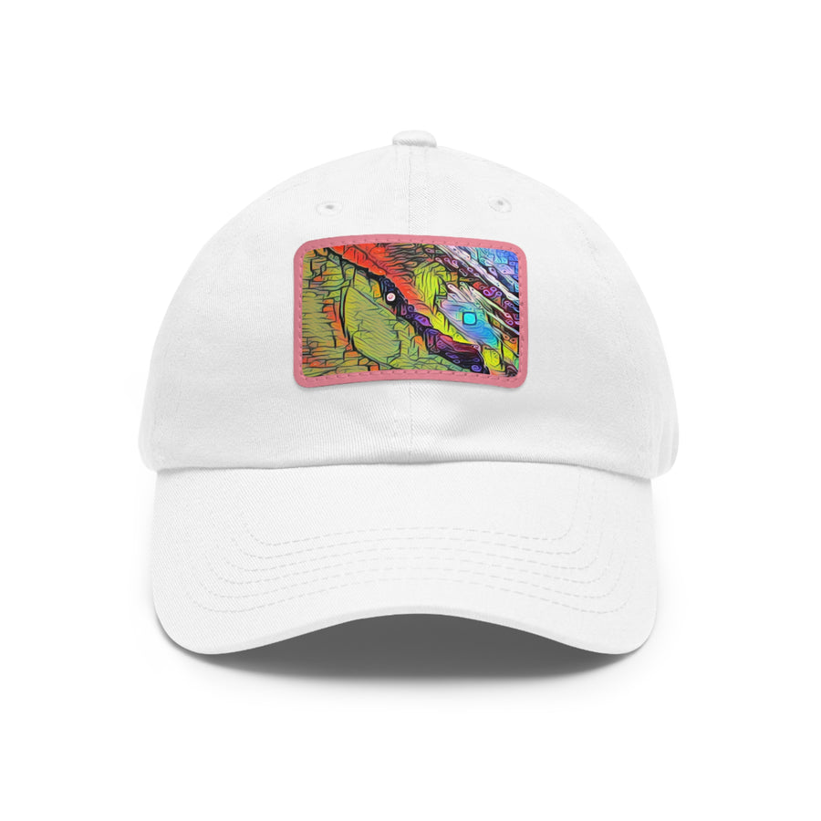 Dad Hat with Leather Patch (Rectangle)