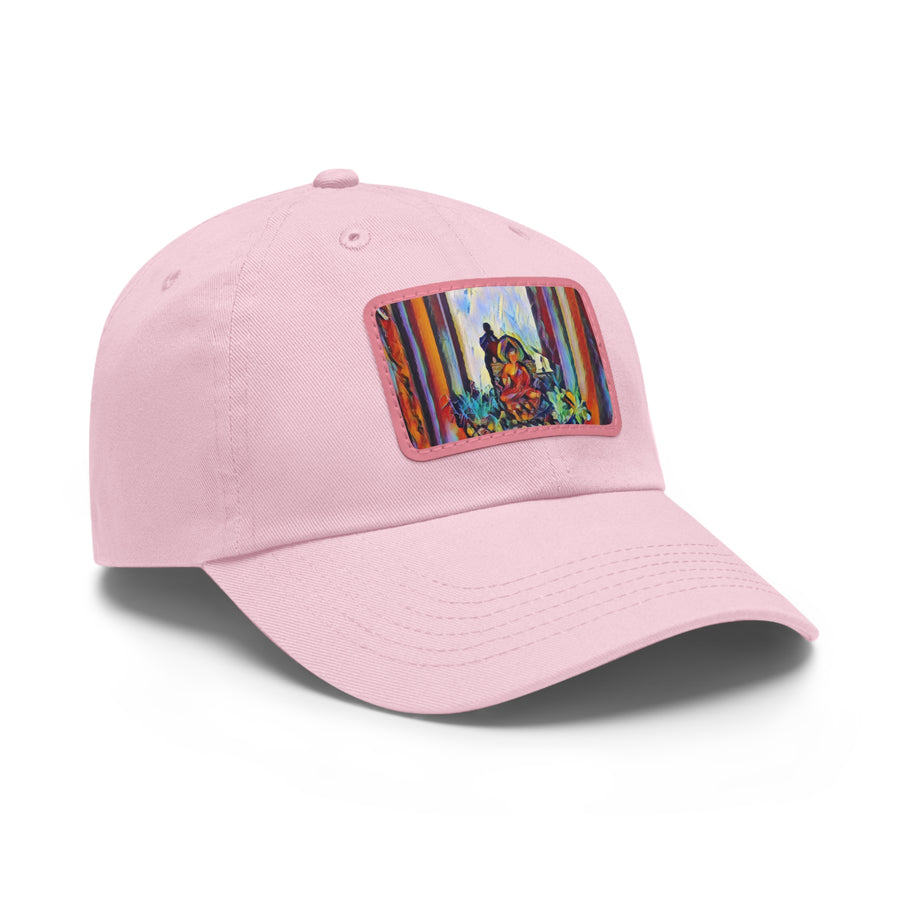 Dad Hat with Leather Patch (Rectangle)