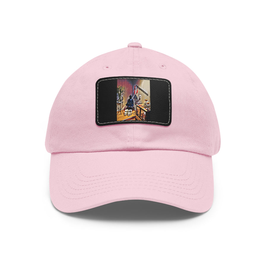 Dad Hat with Leather Patch (Rectangle)