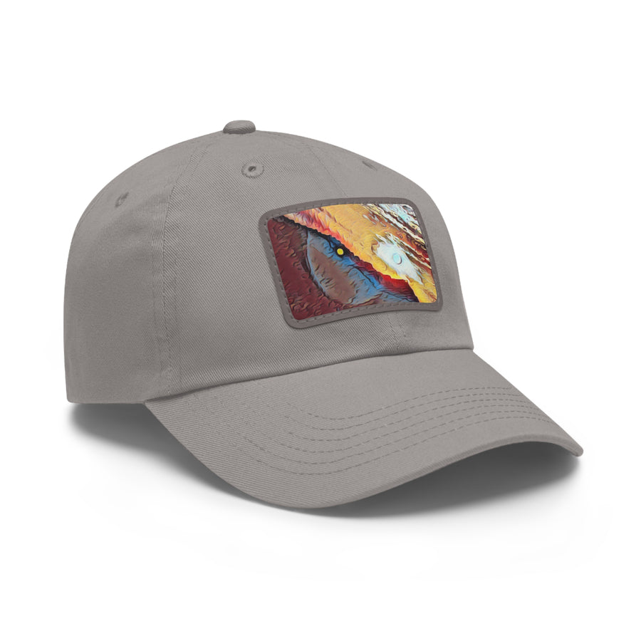 Dad Hat with Leather Patch (Rectangle)