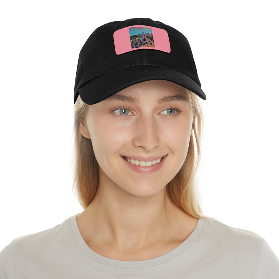 Dad Hat with Leather Patch (Rectangle)