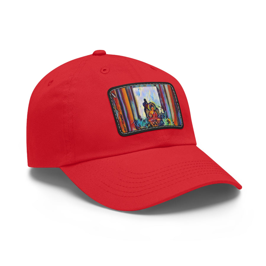 Dad Hat with Leather Patch (Rectangle)