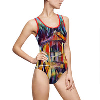 Women's Classic One-Piece Swimsuit (AOP) / Flying Gazebo