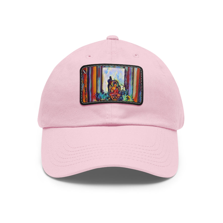 Dad Hat with Leather Patch (Rectangle)