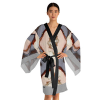 Long Sleeve Kimono Robe (AOP) / Sunset by the Sea