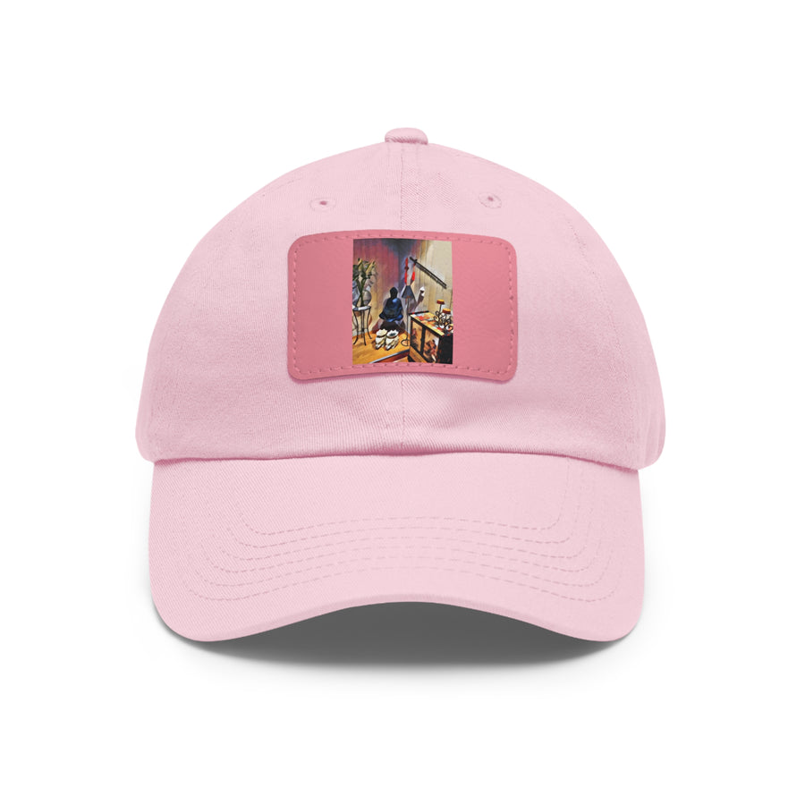 Dad Hat with Leather Patch (Rectangle)