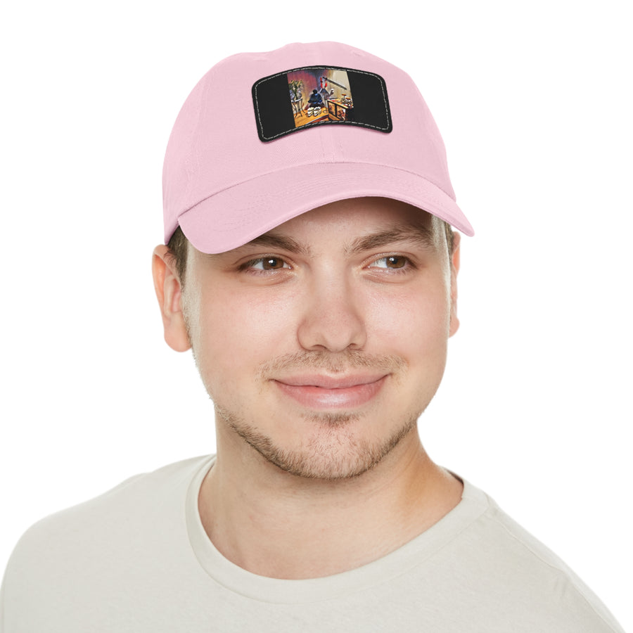 Dad Hat with Leather Patch (Rectangle)