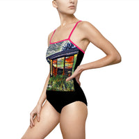 Women's One-piece Swimsuit (AOP) / Reflections on my Window