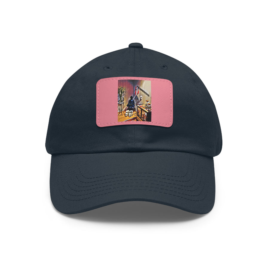 Dad Hat with Leather Patch (Rectangle)