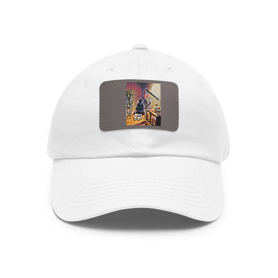 Dad Hat with Leather Patch (Rectangle)