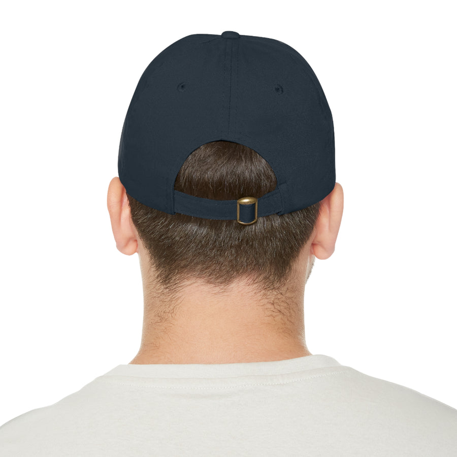 Dad Hat with Leather Patch (Rectangle)