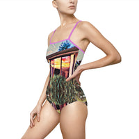 Women's One-piece Swimsuit (AOP) / Reflections on my Window