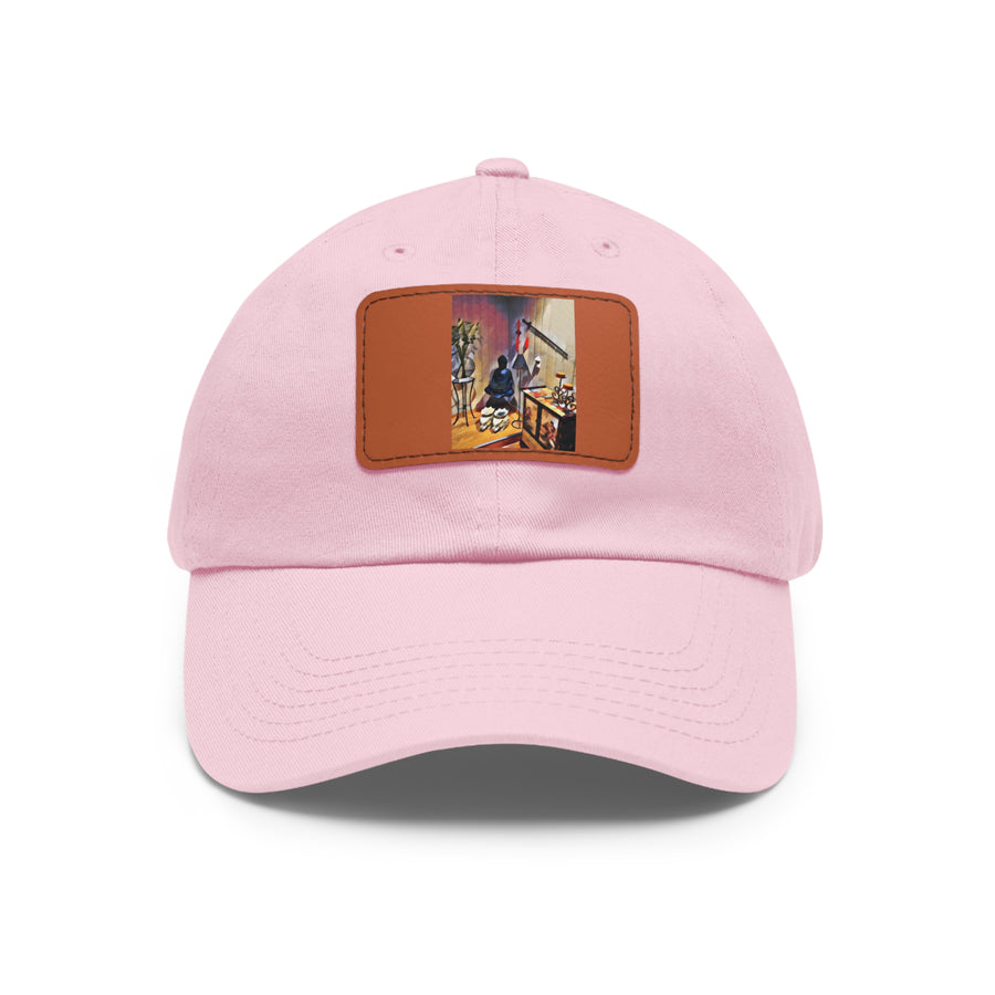 Dad Hat with Leather Patch (Rectangle)