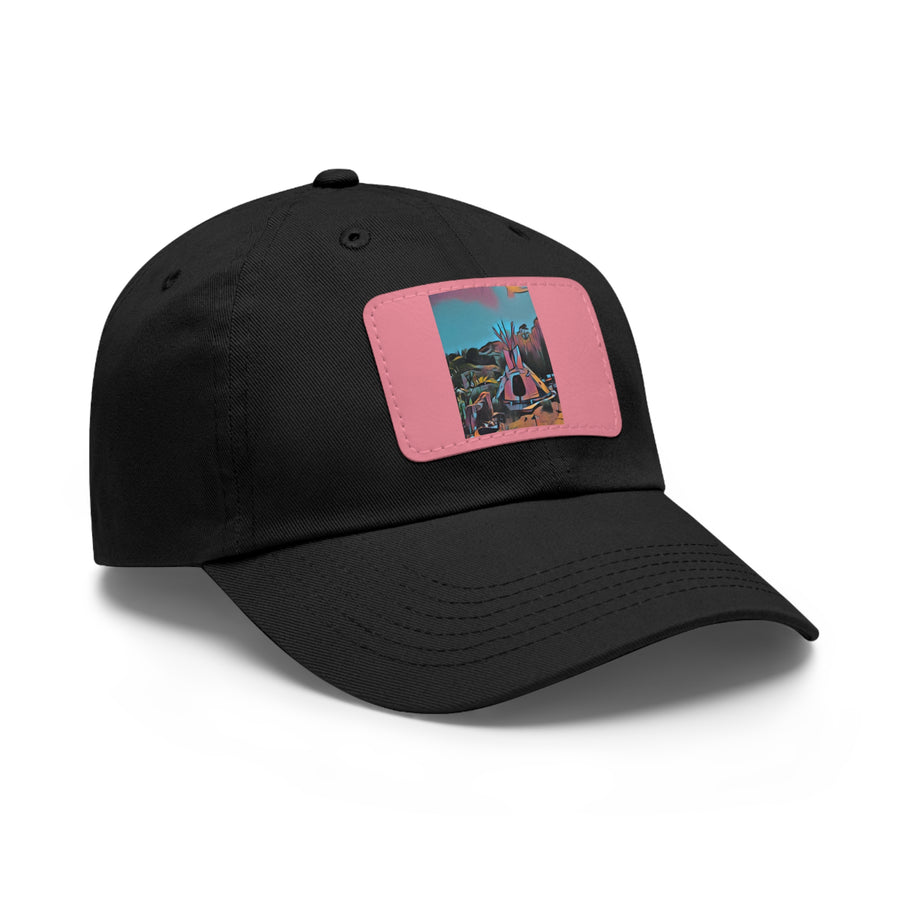 Dad Hat with Leather Patch (Rectangle)