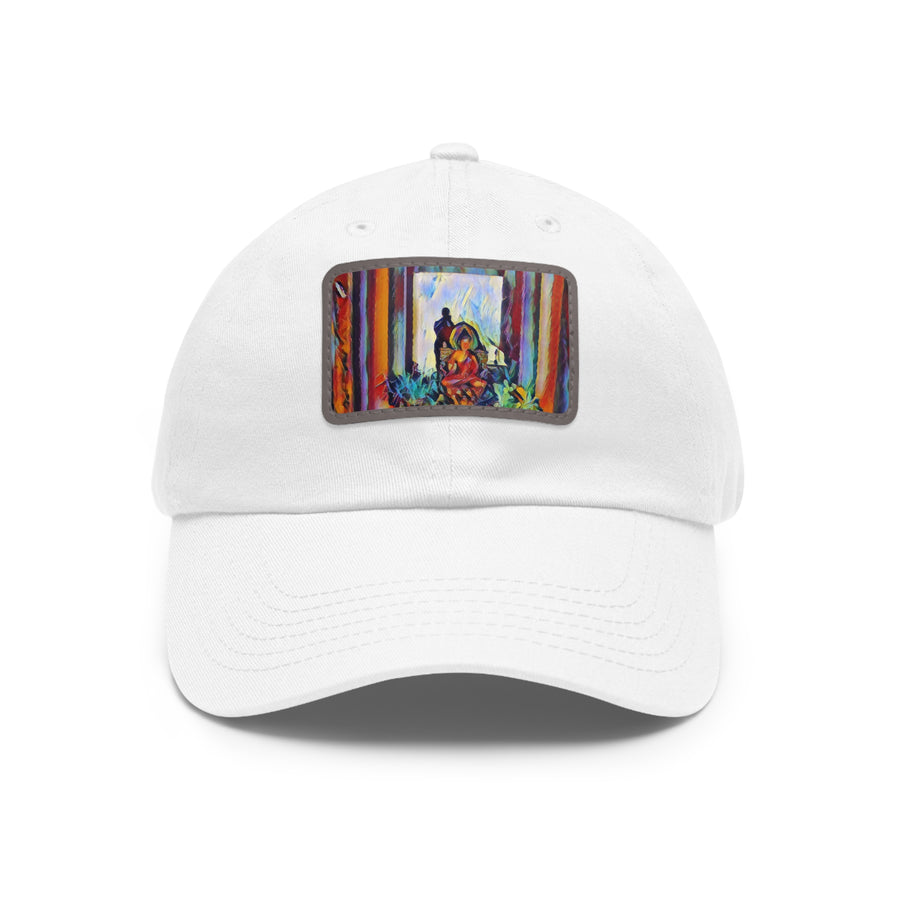 Dad Hat with Leather Patch (Rectangle)