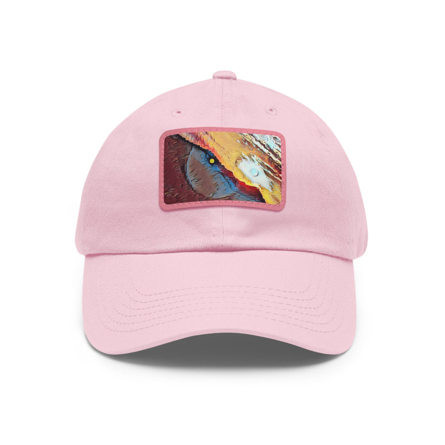 Dad Hat with Leather Patch (Rectangle)