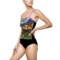 Women's One-piece Swimsuit (AOP) / Reflections on my Window