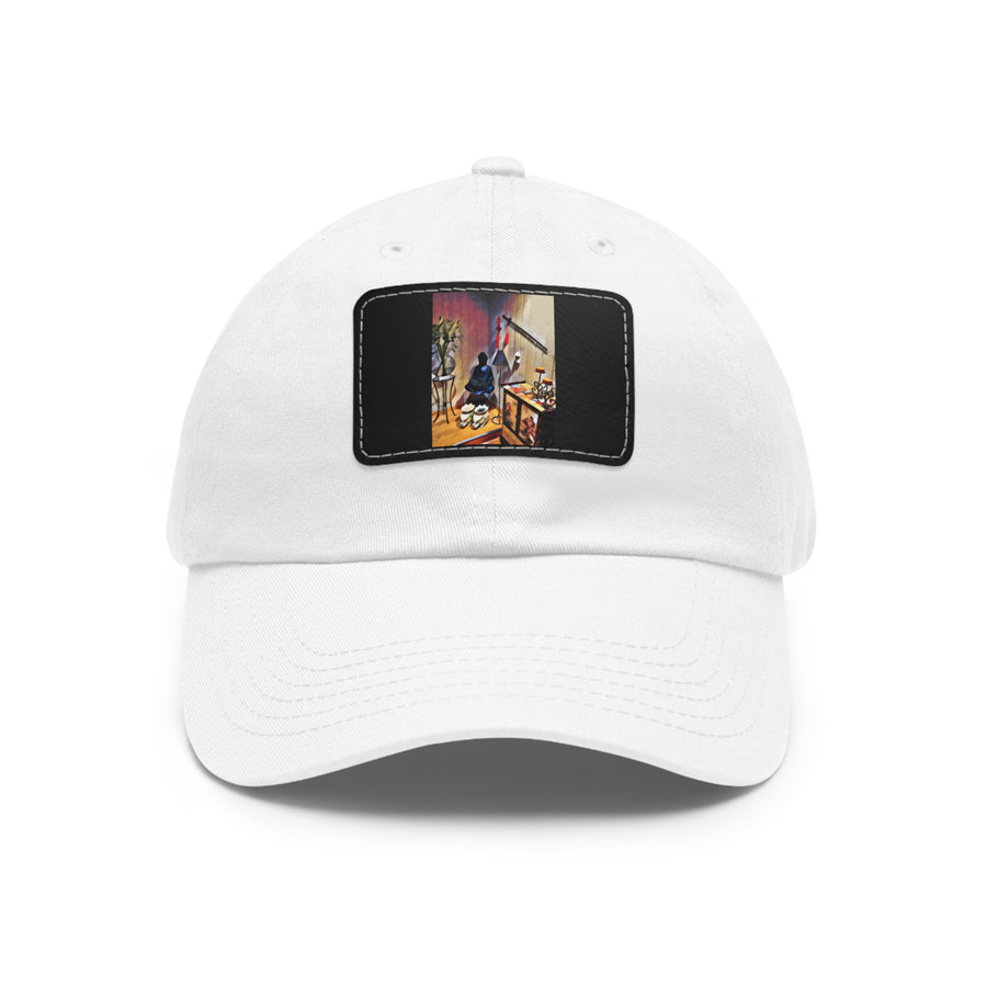 Dad Hat with Leather Patch (Rectangle)