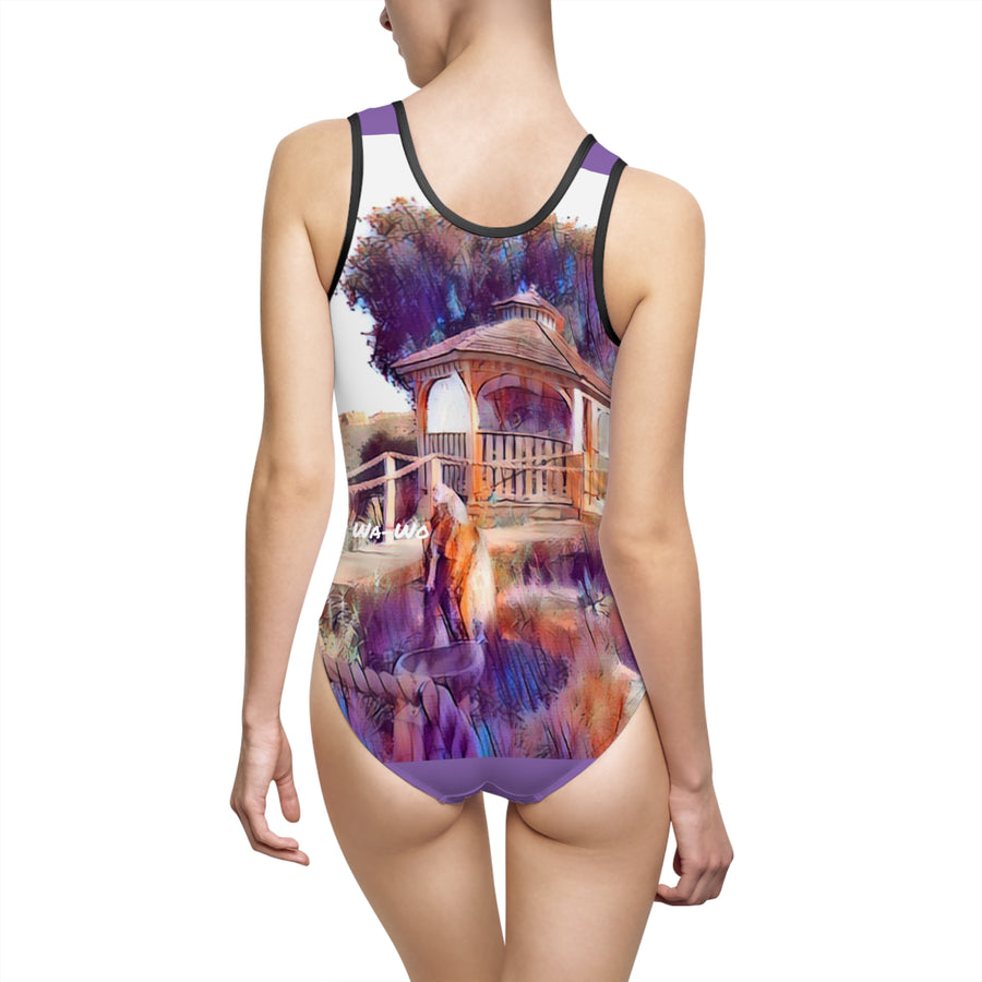 Women's Classic One-Piece Swimsuit (AOP) / Flying Gazebo