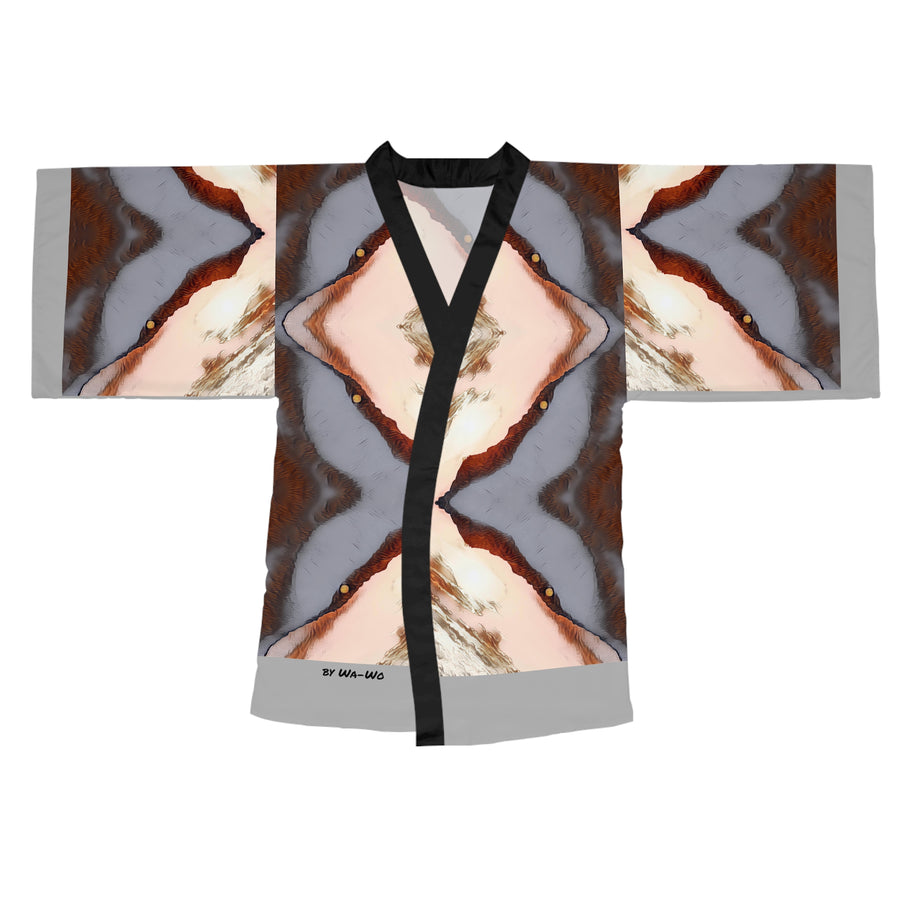 Long Sleeve Kimono Robe (AOP) / Sunset by the Sea