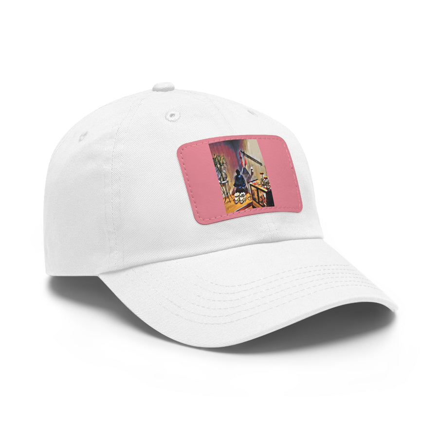 Dad Hat with Leather Patch (Rectangle)