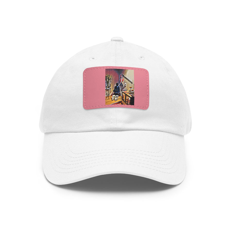 Dad Hat with Leather Patch (Rectangle)