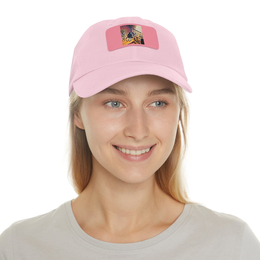 Dad Hat with Leather Patch (Rectangle)