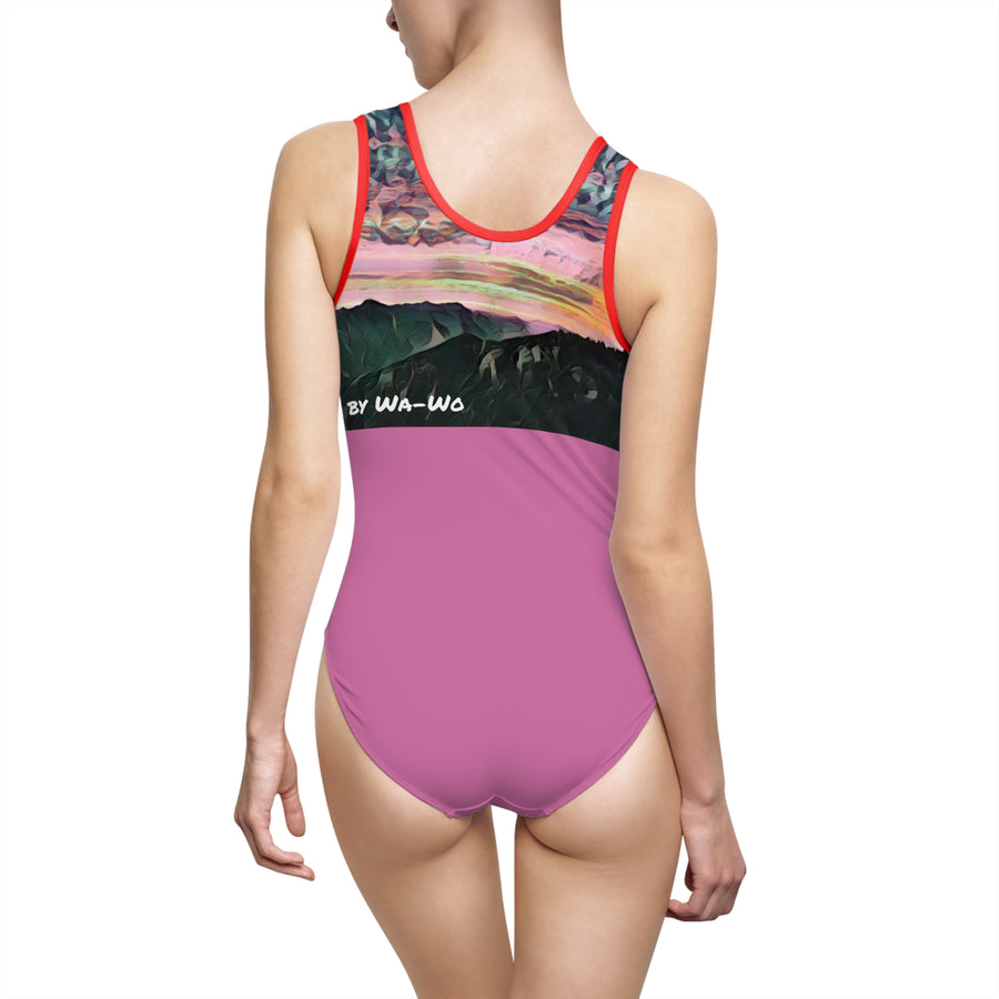 Women's Classic One-Piece Swimsuit (AOP) / Cloudy Clouds