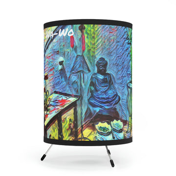 SACRED SPACE Tripod Lamp with High-Res Printed Shade, US\CA plug